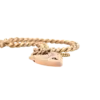 9ct Rose Gold Solid Curb Padlock Bracelet c1912 - Image 3